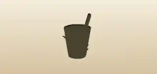 Glass of Milk silhouette