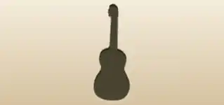 Guitar silhouette