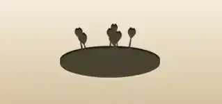 Dartboard silhouette