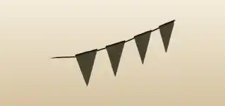 Bunting Flags silhouette