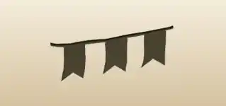 Bunting Flags silhouette