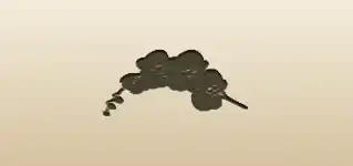 蘭のシルエット