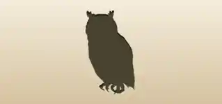フクロウのシルエット
