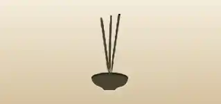香炉のシルエット