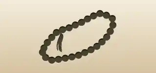 数珠のシルエット