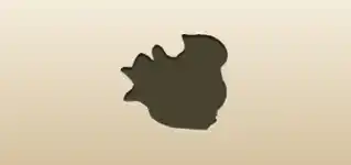 オシドリのシルエット