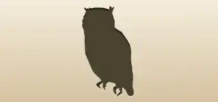 フクロウのシルエット