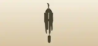 ウィンドチャイムのシルエット