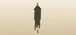 ウィンドチャイムのシルエット