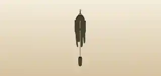 ウィンドチャイムのシルエット