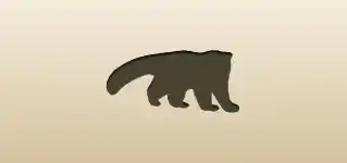 レッサーパンダのシルエット