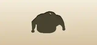 道化師の帽子のシルエット