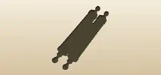 巻き物のシルエット