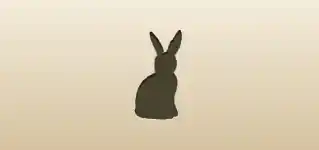 うさぎのシルエット