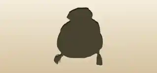 巾着バッグのシルエット