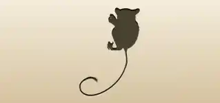 メガネザルのシルエット