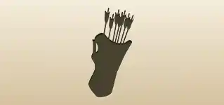 矢筒のシルエット