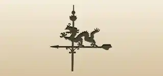 風向計のシルエット