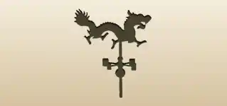 風向計のシルエット
