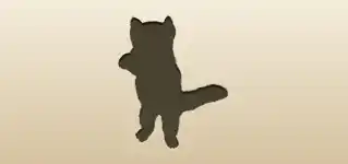 レッサーパンダのシルエット