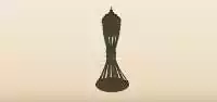 竹製のたいまつのシルエット