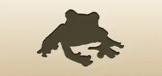 カエルのシルエット
