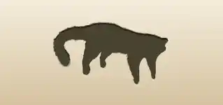 レッサーパンダのシルエット