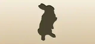 うさぎのシルエット