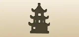 仏塔のシルエット