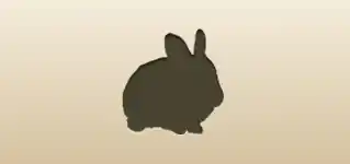 うさぎのシルエット