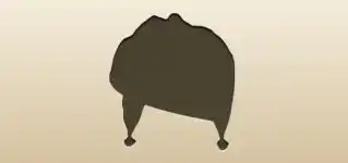 道化師の帽子のシルエット