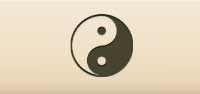 Yin and Yang silhouette