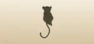 メガネザルのシルエット