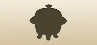 香炉のシルエット