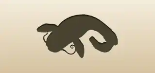 ナマズのシルエット