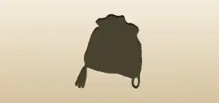 巾着バッグのシルエット