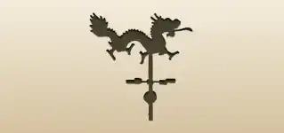 風向計のシルエット
