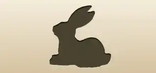 うさぎのシルエット