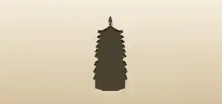 仏塔のシルエット