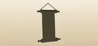 巻き物のシルエット