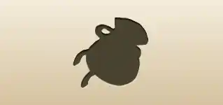 巾着バッグのシルエット