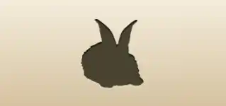 うさぎのシルエット