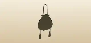 巾着バッグのシルエット