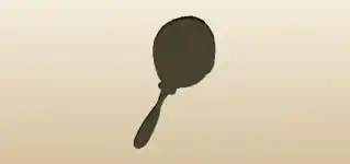 手鏡のシルエット