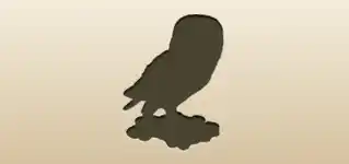 フクロウのシルエット