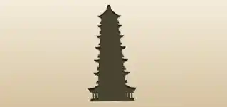仏塔のシルエット