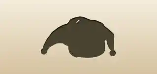道化師の帽子のシルエット