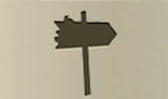 Direction Sign silhouette