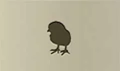 ひよこのシルエット