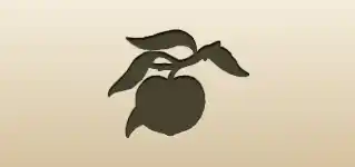 Peach silhouette
